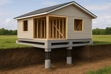 Буронабивные сваи для дома 12×12 м